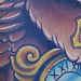 Tattoos - Barn Owl Coo Coo Clock Tattoo CLOSE UP - 49096